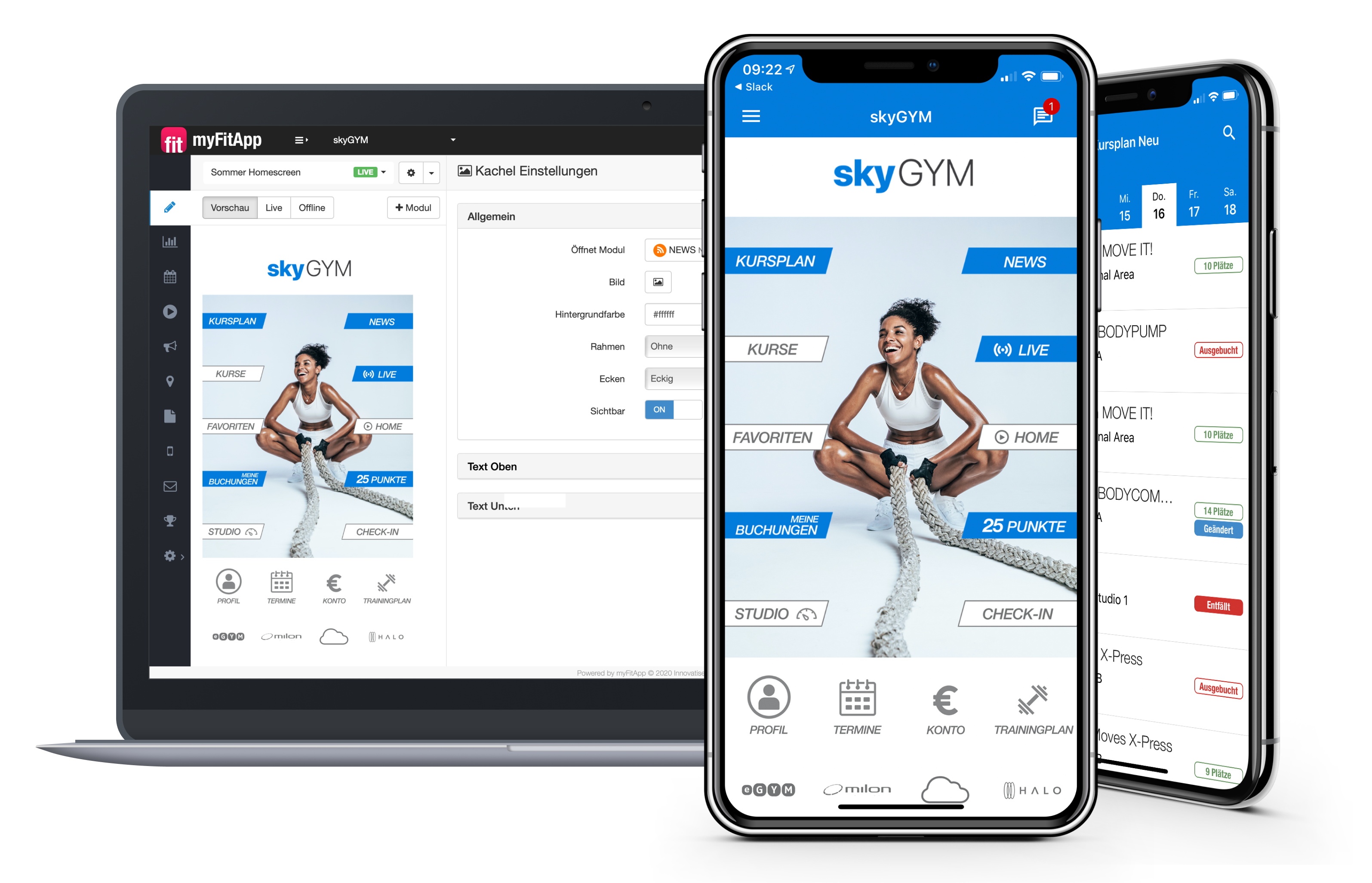 myFitApp Branded app and Content