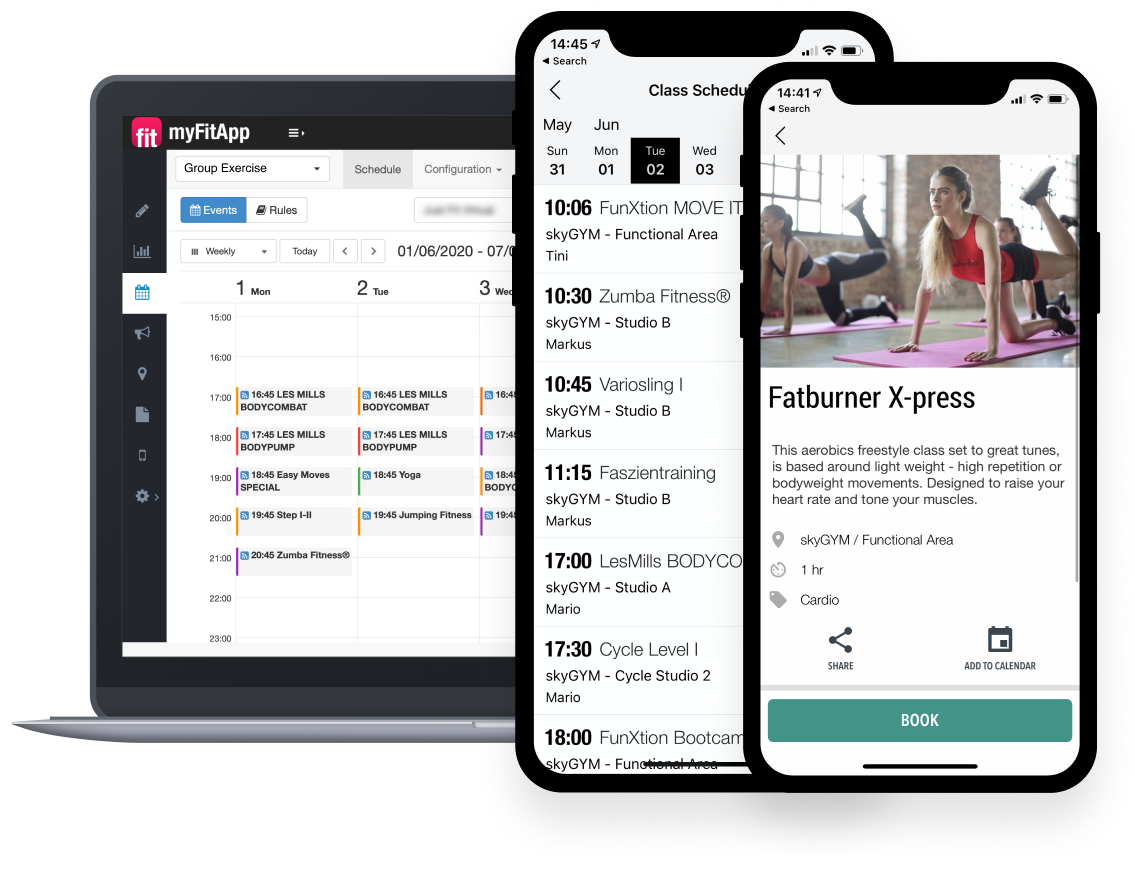 myFitApp Class Booking App