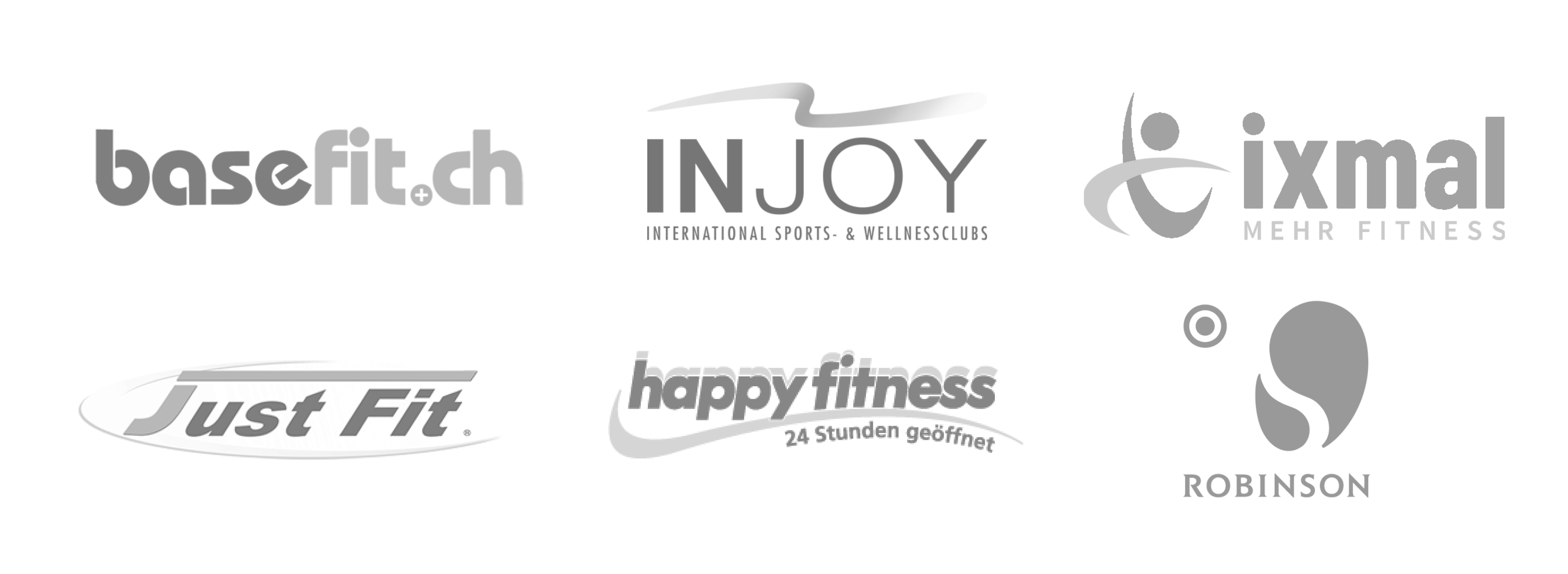 myFitApp Kunden basefit, Injoy, ixmal, Just Fit, Happy Fitness, Robinson