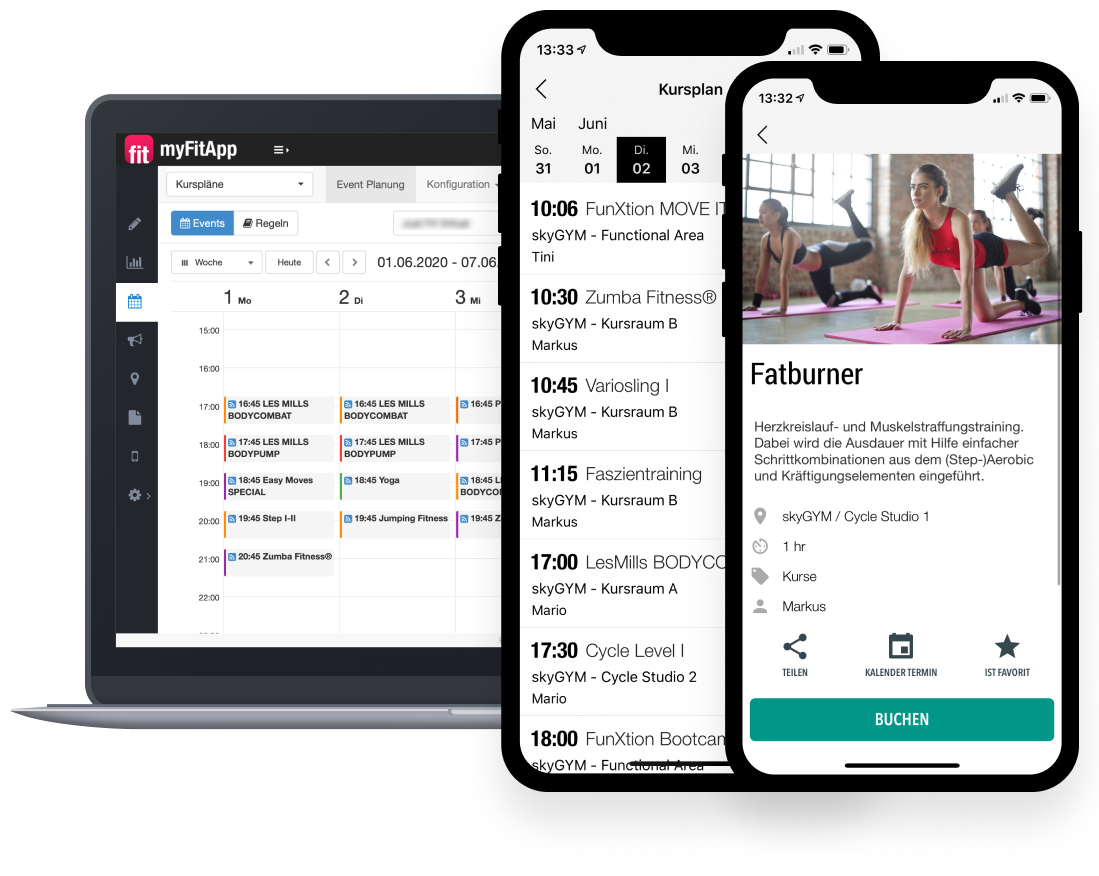 myFitApp Class Booking App