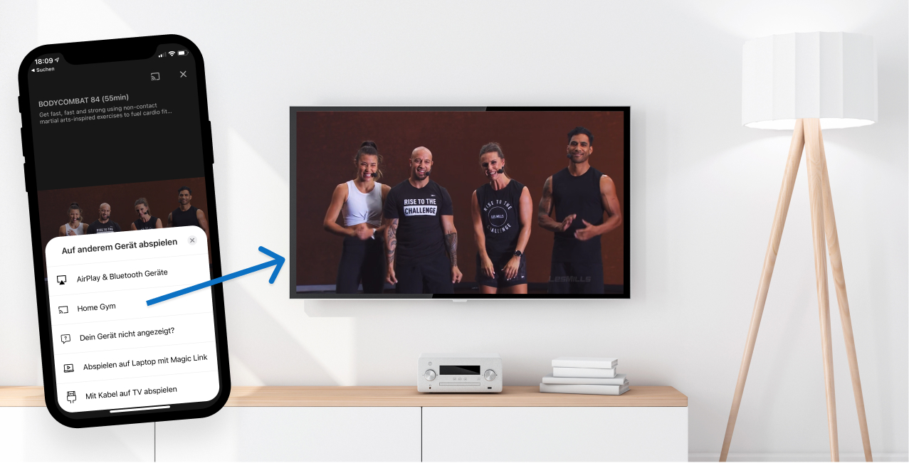 Stream on TV at home LesMills Video Content Bodycombat