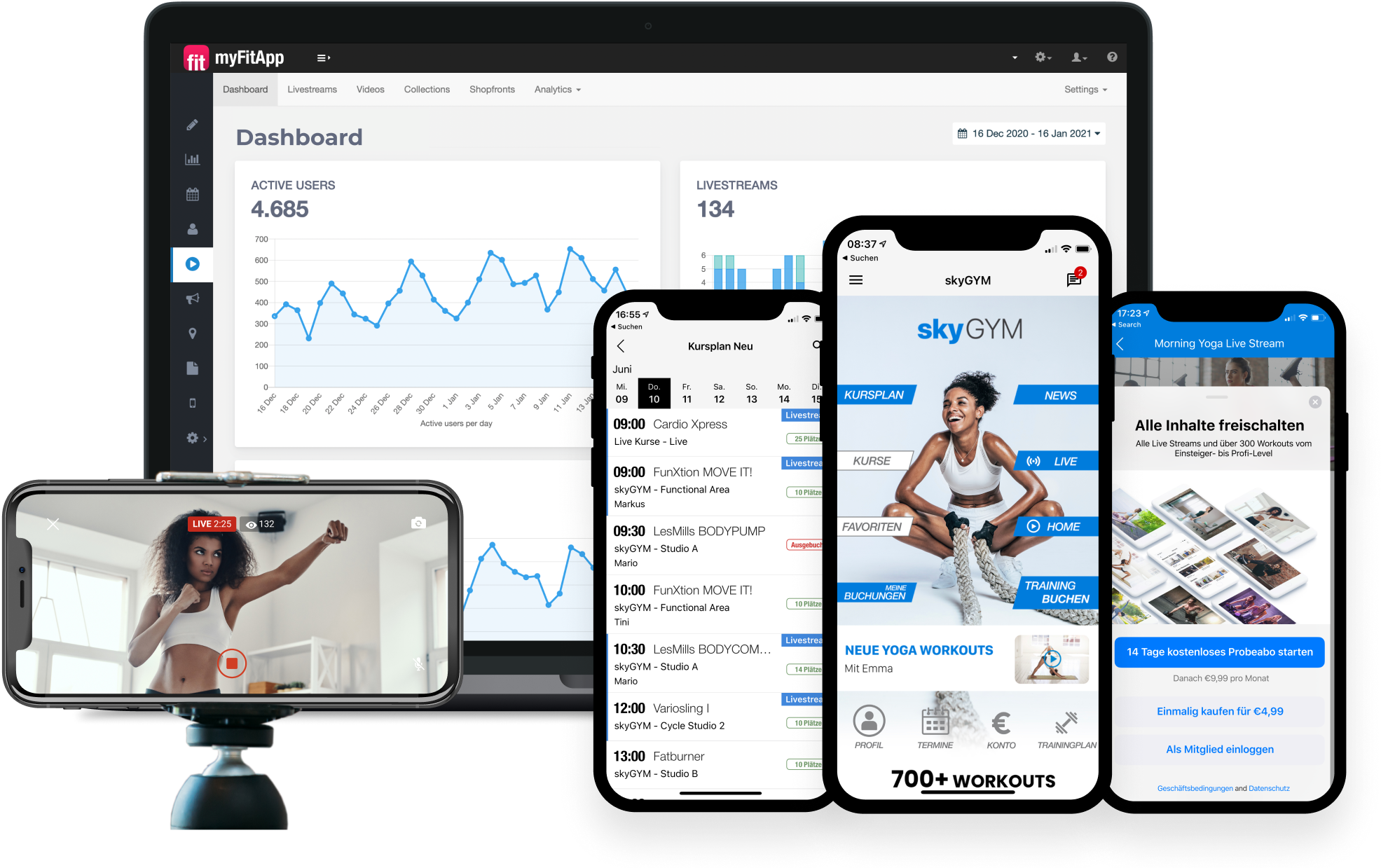 myFitApp - Die hybride Business Plattform für Fitness Business Boilerplate new positioning devices DE