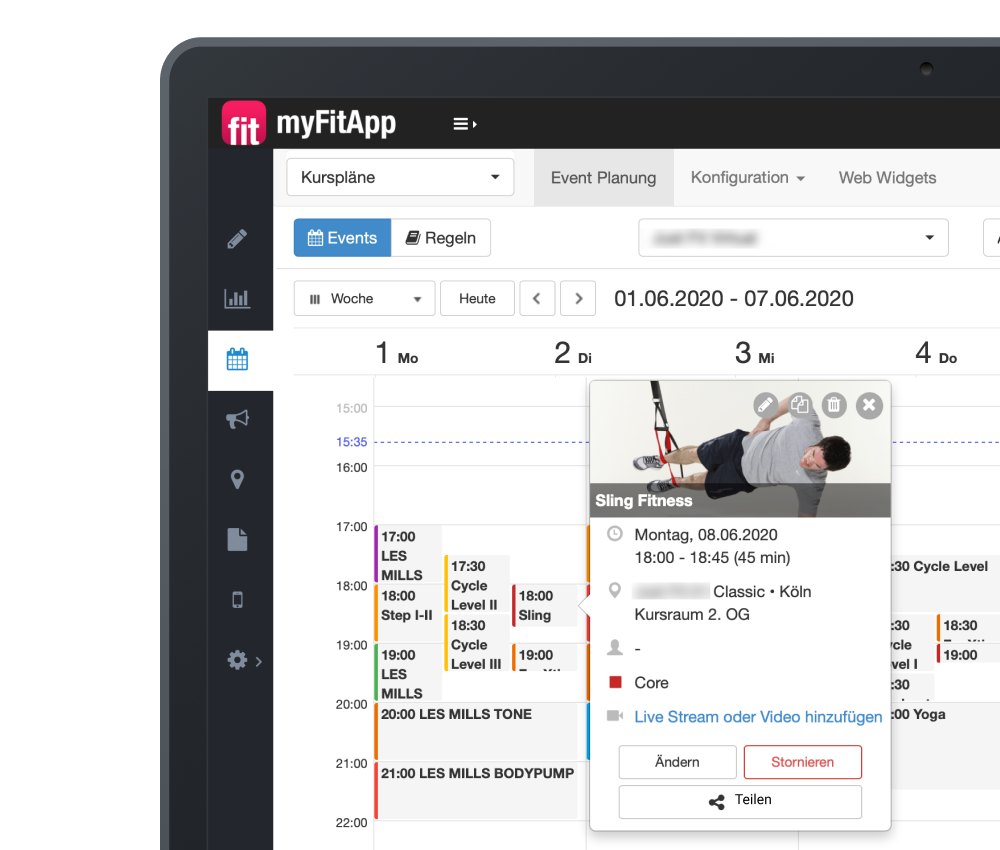 Einfachste Stream Verwaltung in myFitApp@home Einfachste Stream Verwaltung in myFitApp@home