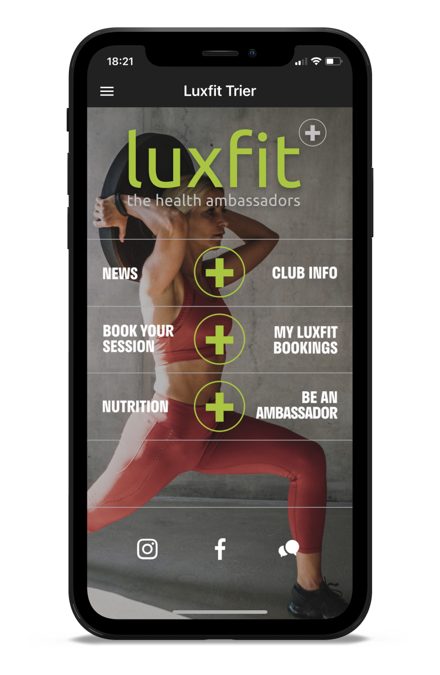 luxfit Homescreen Kunden myFitApp