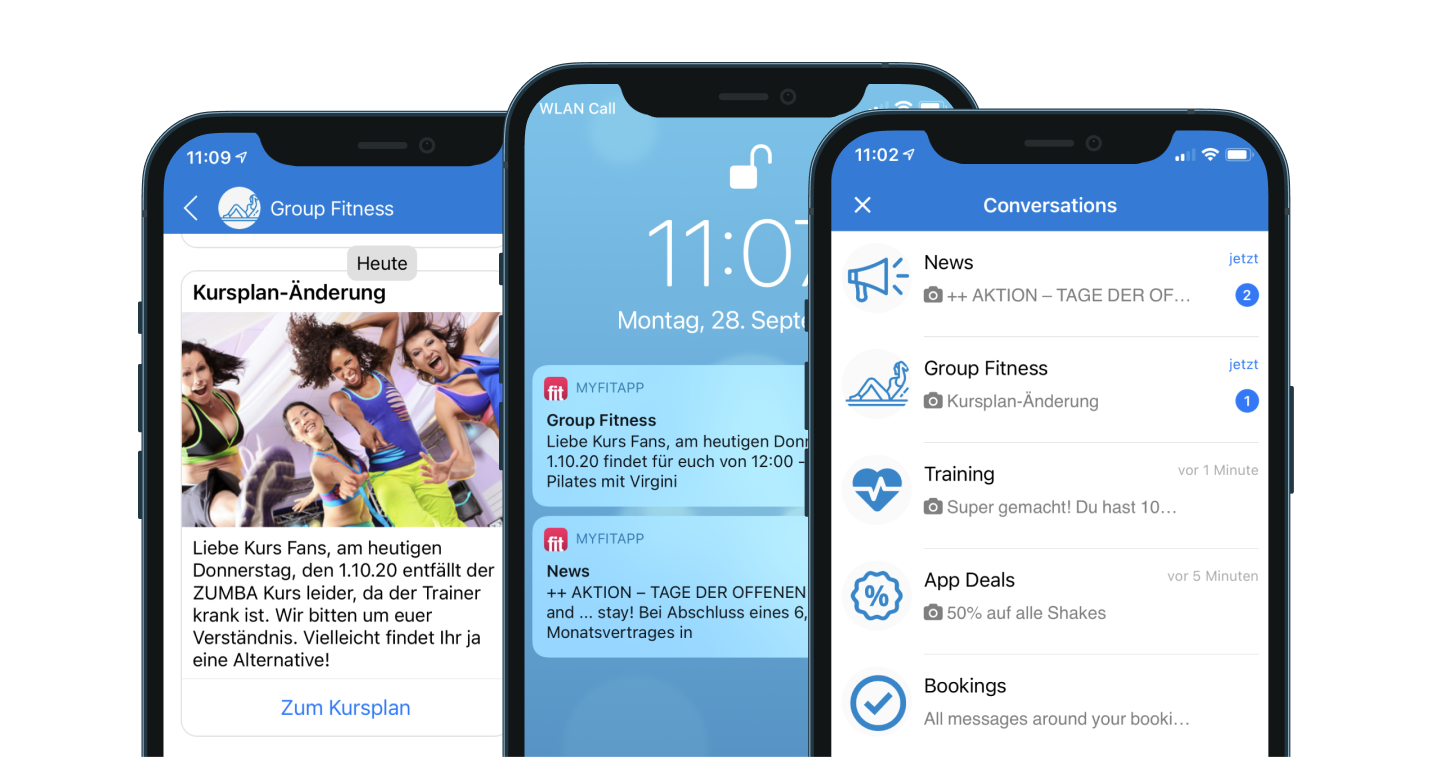 Marketing Automation Push-Nachrichten Solutions myFitApp
