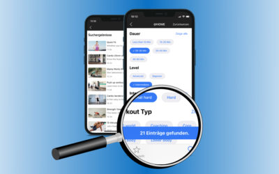 Mit neuer Suchfunktion zum perfekten Workout