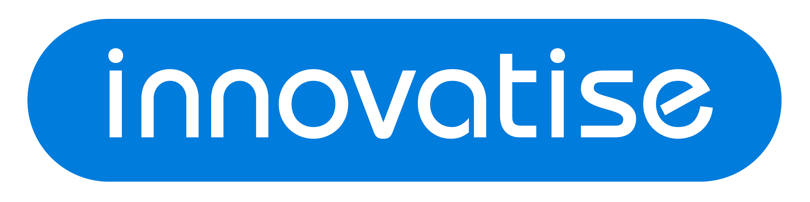 Blaues Logo von innovatise dem Unternehmen hinter myFitApp