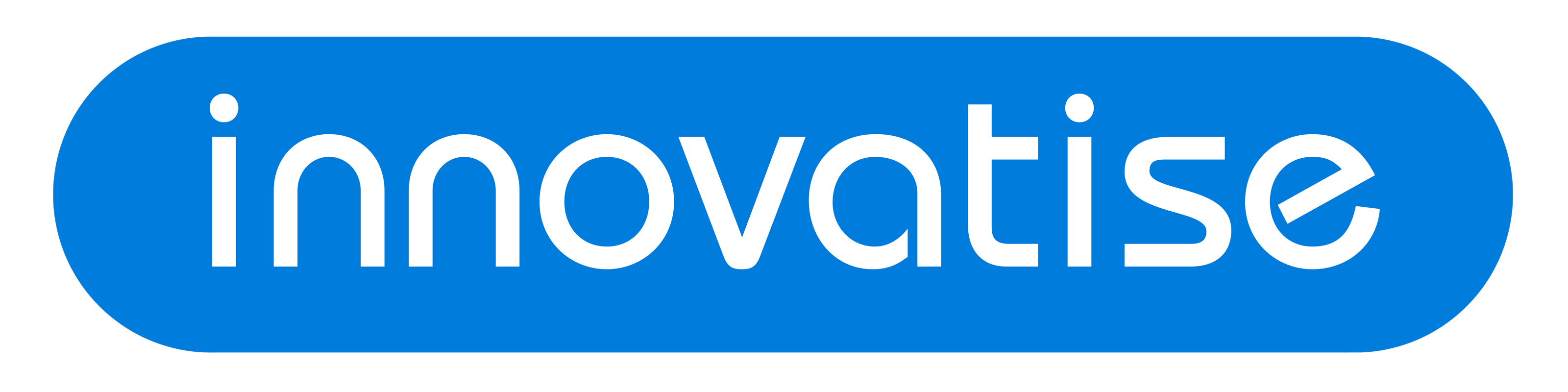 Innovatise Logo Blaues Logo von innovatise dem Unternehmen hinter myFitApp