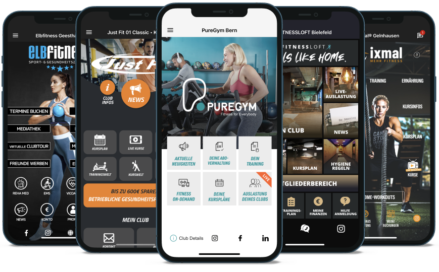 myFitApp Branded Member App Homescreens Deutsche Kunden Boilerplate klein