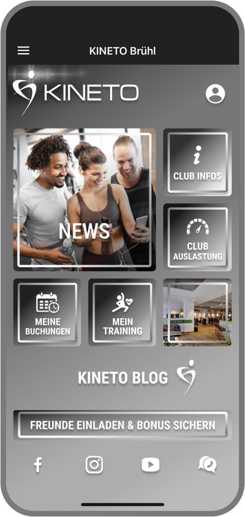 elbfitness Homescreen Kunden myFitApp