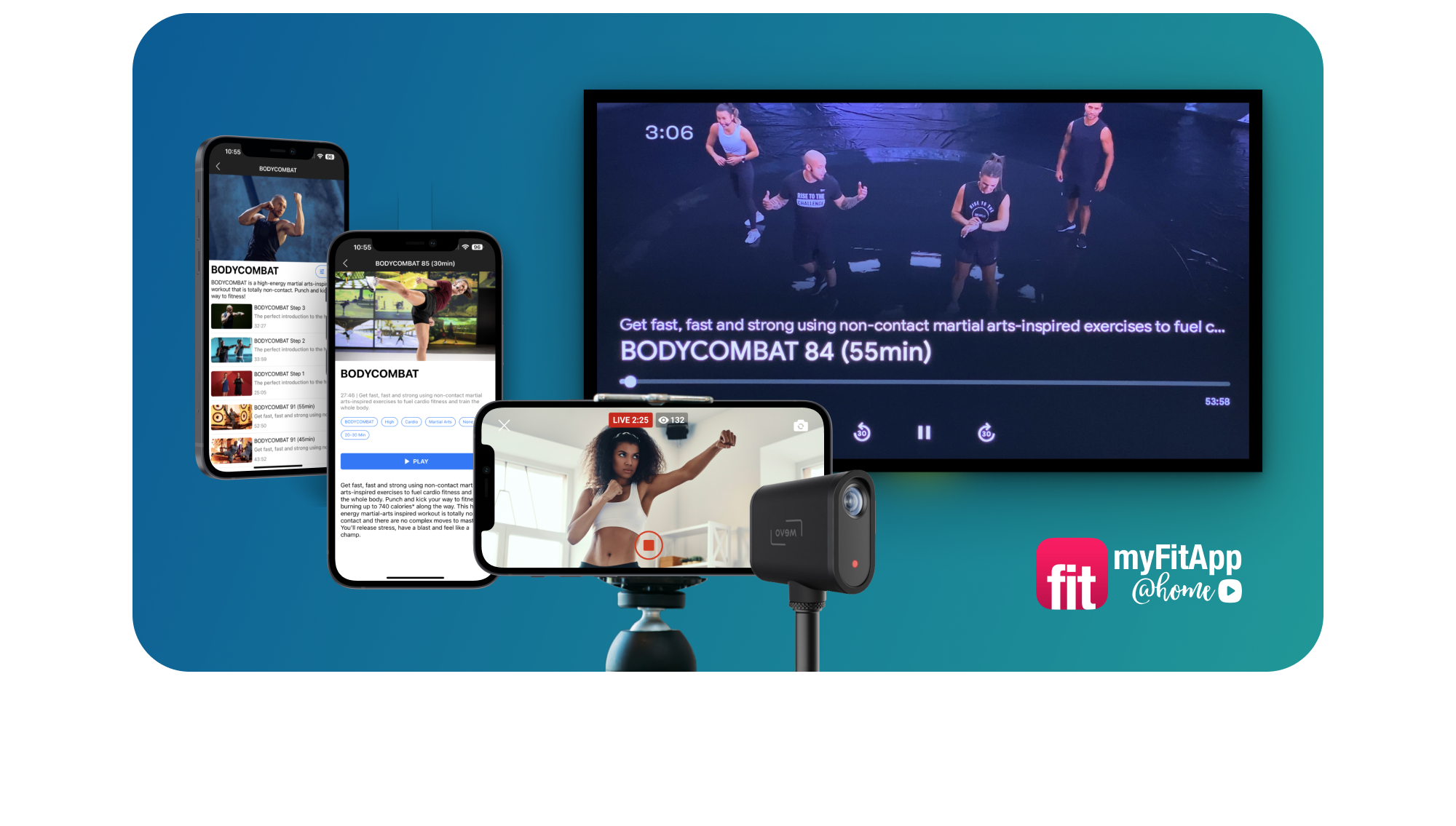myFitApp@home mobile and tv screen myFitApp@home mobile and tv screen