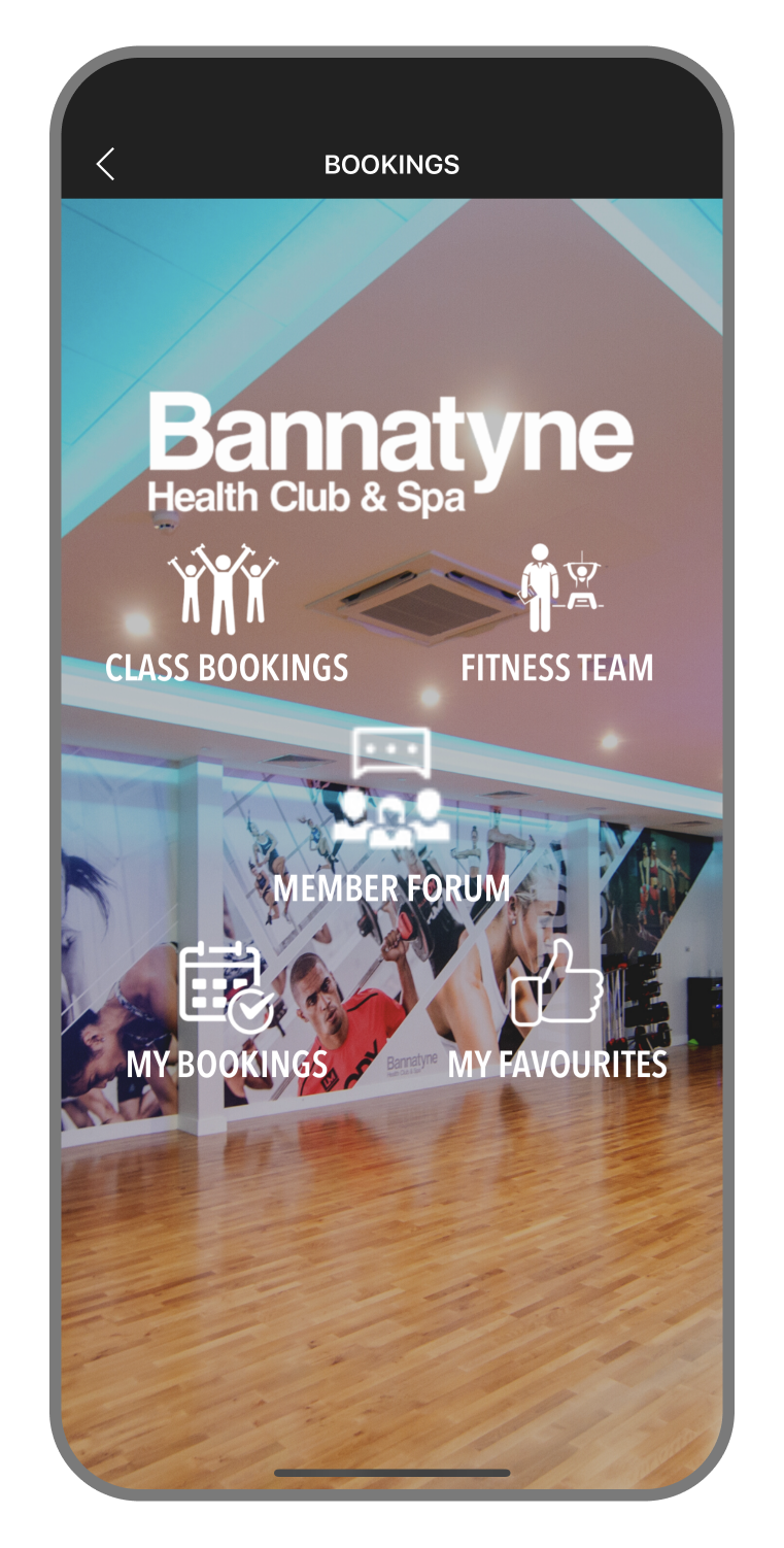 Bannatyne Booking screen