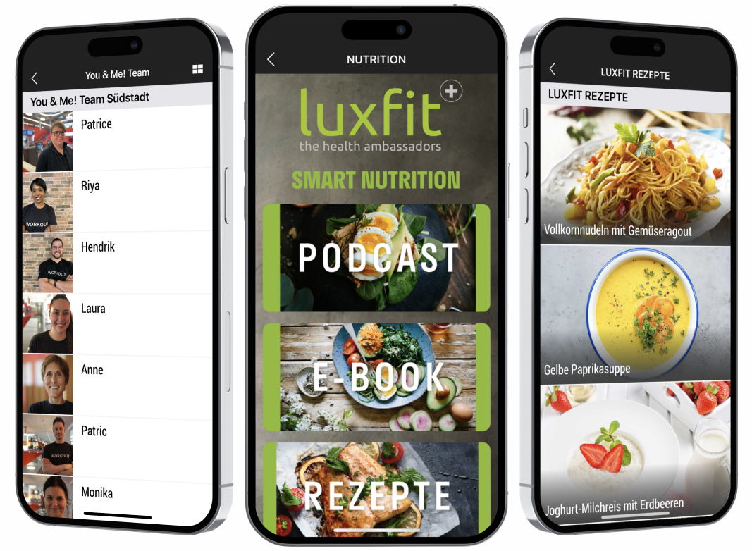 Content Marketing myFitApp Screens