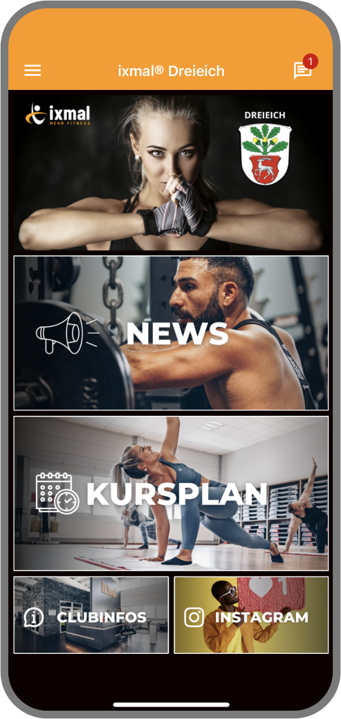 ixmal Homescreen Kunden myFitApp