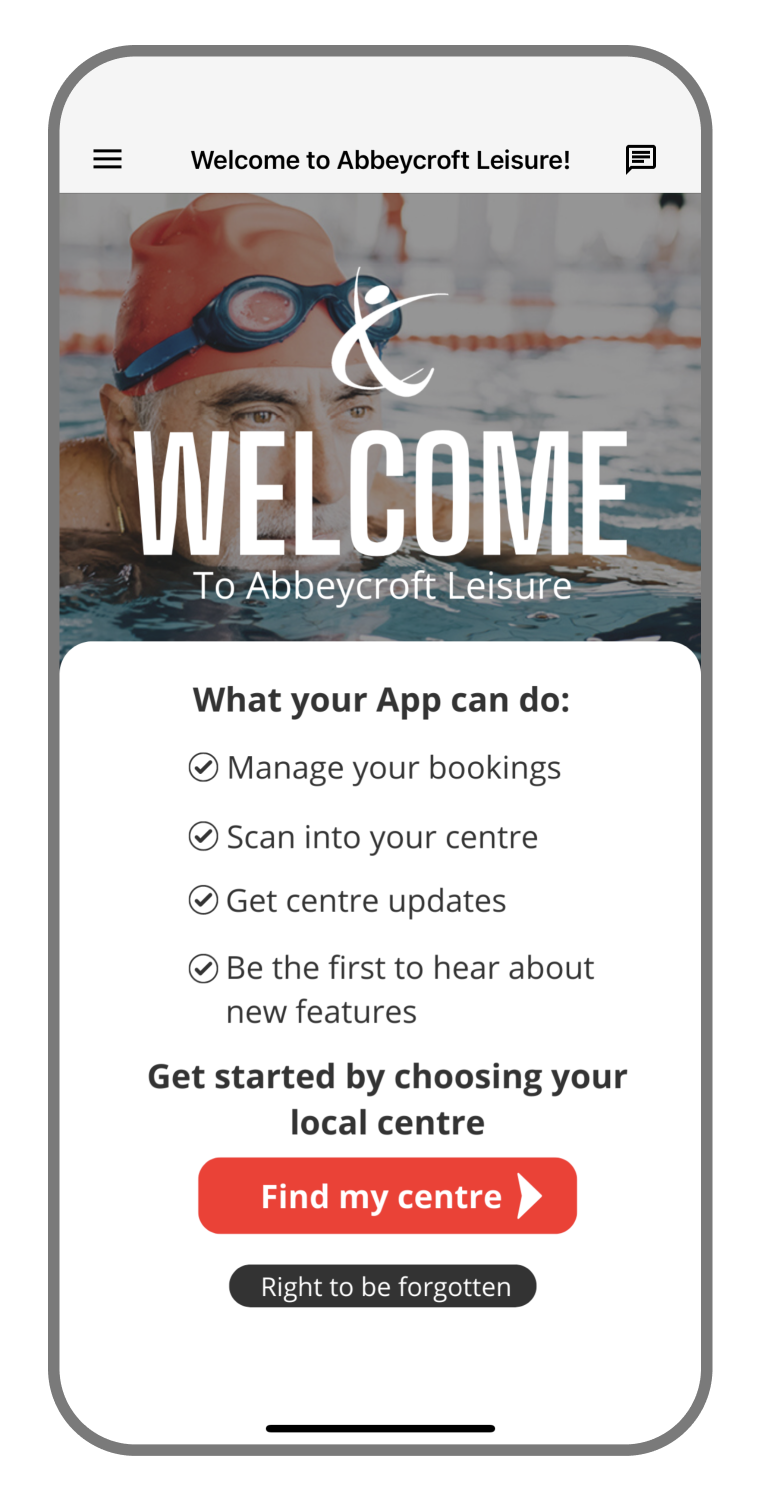 Abbeycroft welcome screen app iphone